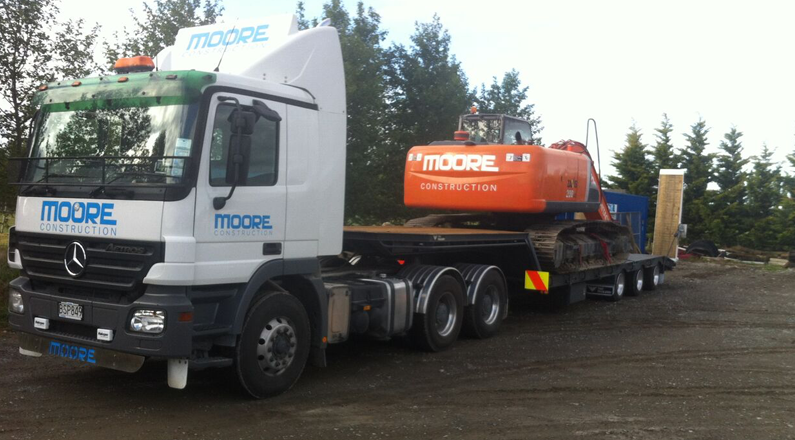 Moore Construction Truck and Digger