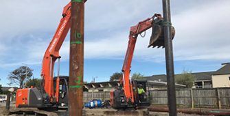 Colombo Street Piling Construction